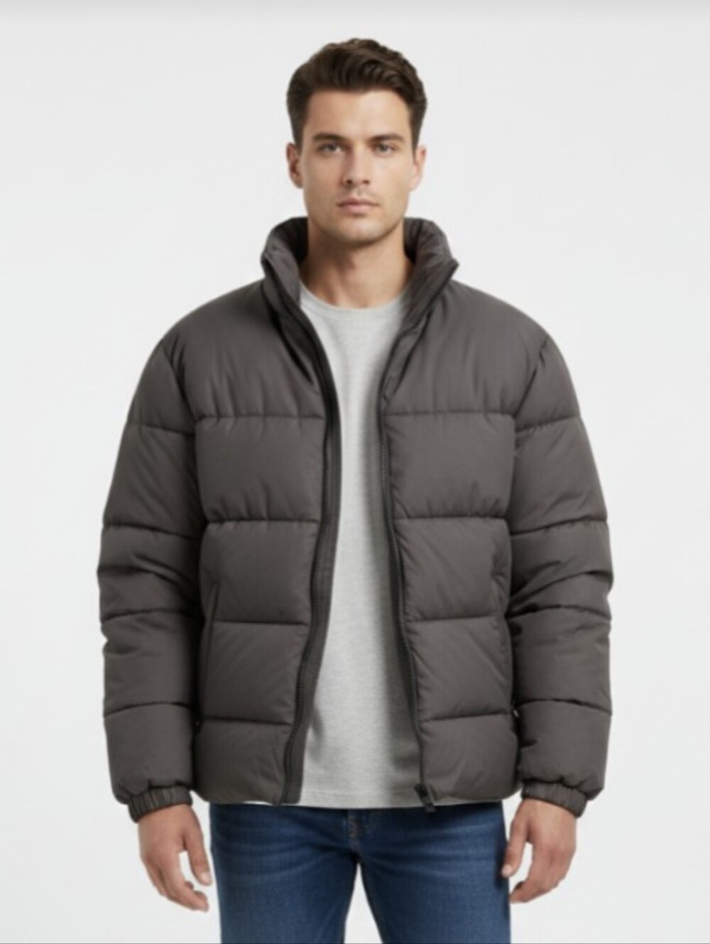 OLD NAVY! ESPRESSO BROWN PUFFER REVERSIBLE TO BLACK, DOWN JACKET, COAT! SZ L
